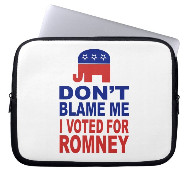 Capa Para Notebook Não me responsabilize que eu votei para Romney (Frente)