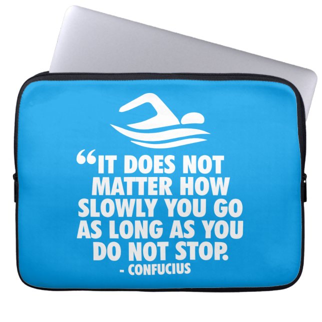 Capa Para Notebook NÃO PARAR - Motivação de Natação (Frente)