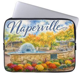 Capa Para Notebook Naperville Illinois Fonte Dandelion Riverwalk