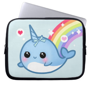 Capa Para Notebook Narral de bebê bonito e arco-íris