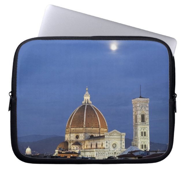 Capa Para Notebook Nascer da lua e Catedral de Florença, Basílica de (Frente)