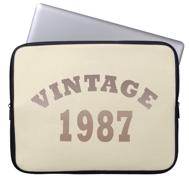 Capa Para Notebook Nascido em 1987 Presente de Aniversário Elegante M (Frente)