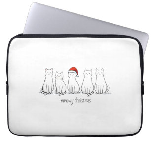 Capa Para Notebook Natal Felino Meowy Gato Natal Adorável Gatinhos Ga