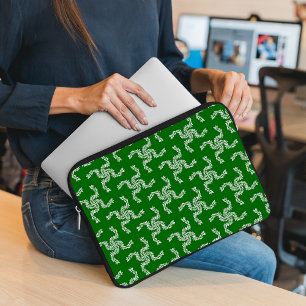 Capa Para Notebook Natal Garland Green, decoração de Natal