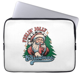 Capa Para Notebook Natal Papai Noel Sentindo-se Alegre