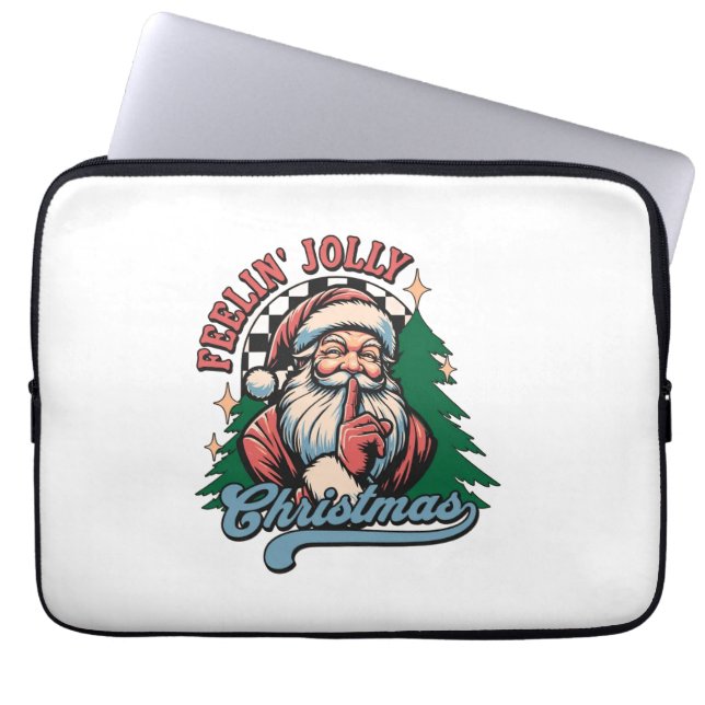 Capa Para Notebook Natal Papai Noel Sentindo-se Alegre (Frente)