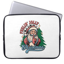 Capa Para Notebook Natal Papai Noel Sentindo-se Alegre