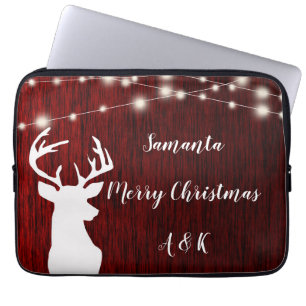 Capa Para Notebook Natal, terra firme, cabeça de veado, personalizada