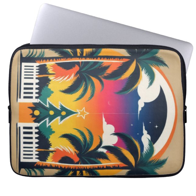 Capa Para Notebook Natal tropical (Frente)
