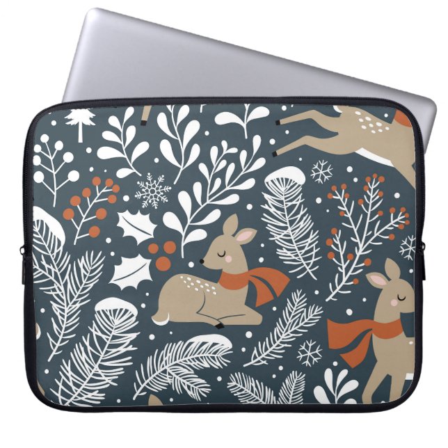 Capa Para Notebook Natal vintage, design festivo (Frente)