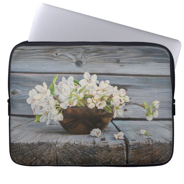 Capa Para Notebook Natureza-Morta com Flor de Maçã – Impressão de Art (Frente)