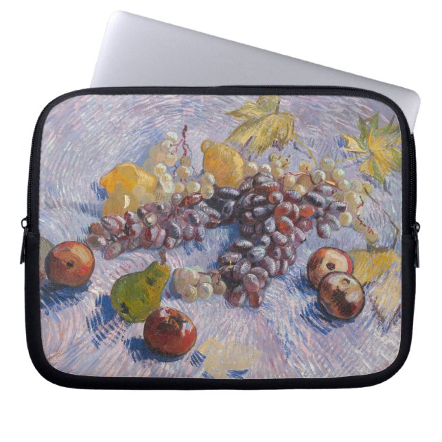 Capa Para Notebook Natureza Morta com Uvas e Maçãs de Van Gogh Impres (Frente)