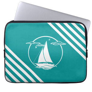Capa Para Notebook Náutica branca-vela/gaivota/gaivota/solário