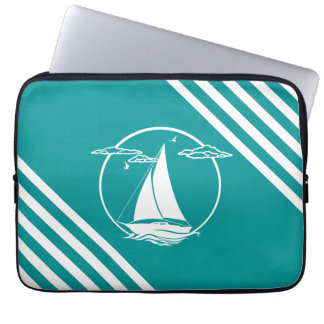 Capa Para Notebook Náutica branca-vela/gaivota/gaivota/solário