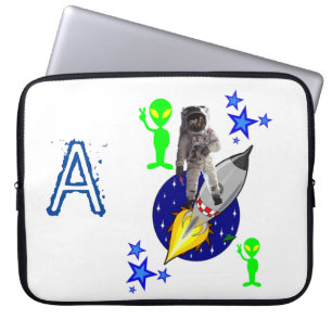 Capa Para Notebook Navio Espacial Astronauta Bolsa de laptop