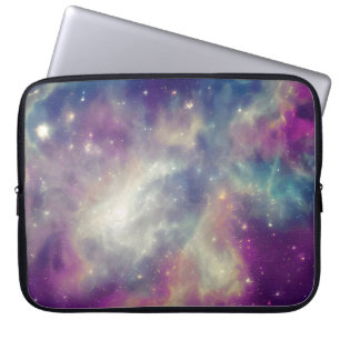 Capa Para Notebook Nebulosa Cósmica Violeta Azul Violeta