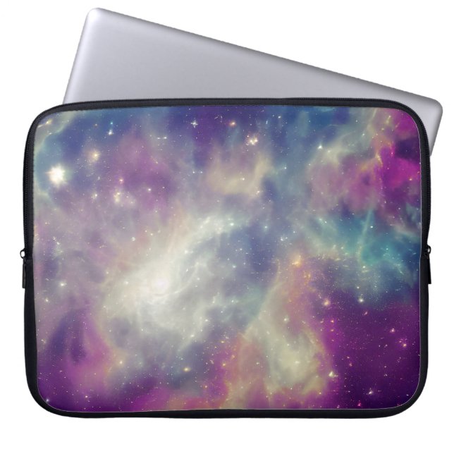 Capa Para Notebook Nebulosa Cósmica Violeta Azul Violeta (Frente)