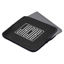 Capa Para Notebook Negrito e Moderno Seu Nome ou Palavra | Branco A P