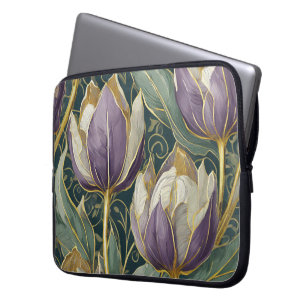 Capa Para Notebook Neon Charlie Chameleon, Colagem da Floresta Tropic