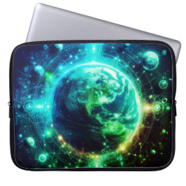Capa Para Notebook Neon Earth and Her Siblings on 15" Electronics Bag