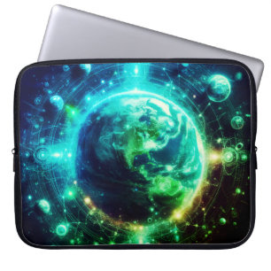 Capa Para Notebook Neon Earth e seus irmãos em bolsa de eletrônicos d
