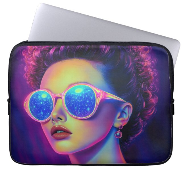 Capa Para Notebook Neon Galaxy Glamor (Frente)