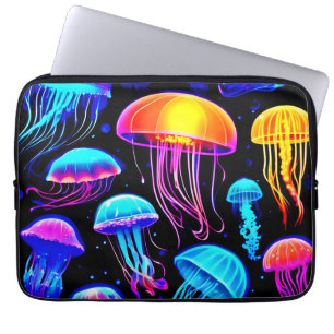 Capa Para Notebook Neon Jellyfish