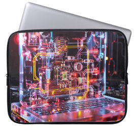 Capa Para Notebook Neon Laptop Circuita Arte Digital