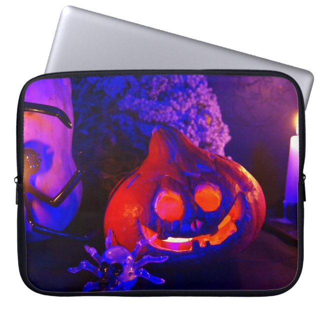 Capa Para Notebook Neon pumpkins (Frente)