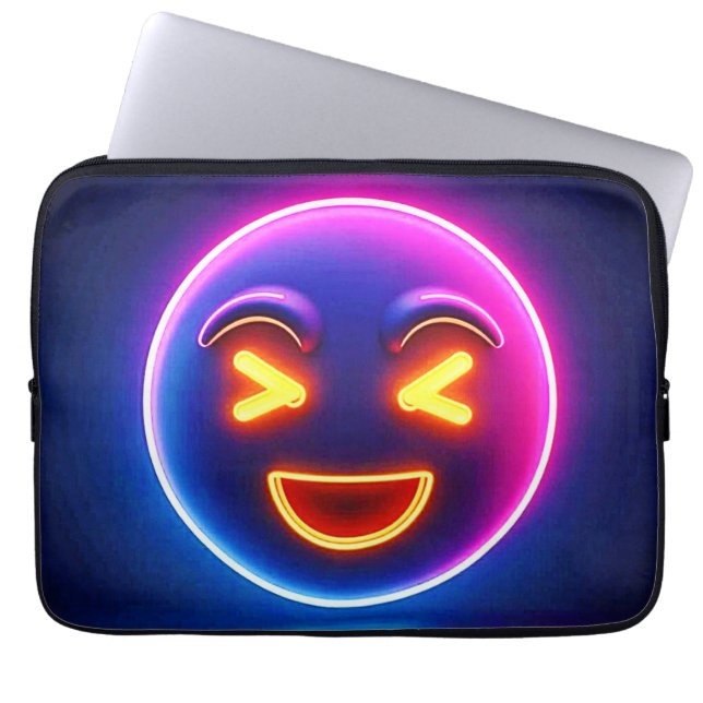 Capa Para Notebook Neon Rindo Emoji Joy (Frente)