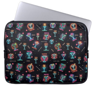 Capa Para Notebook Neon Sign Space Age Atomic Martini Cocktails Impre