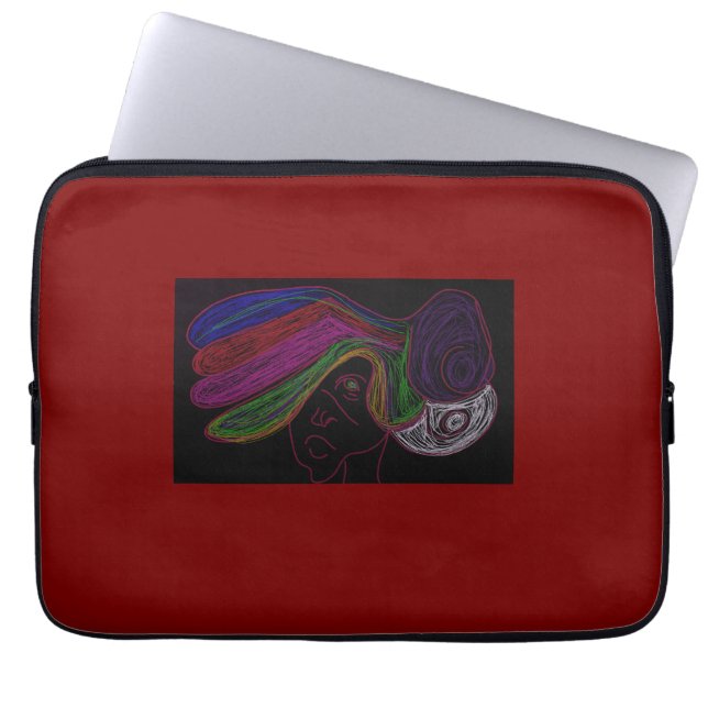Capa Para Notebook Neon Silhouette Laptop Sleeve (Frente)