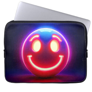 Capa Para Notebook Neon Smile: Feliz Brilho