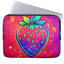 Capa Para Notebook Neon Strawberry Pop