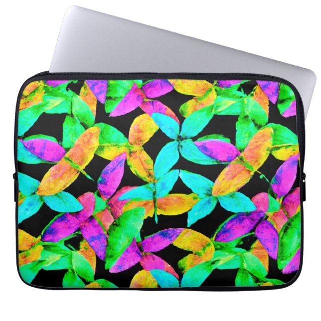 Capa Para Notebook Neonscape Leaf Pattern (Frente)