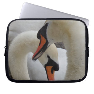 Capa Para Notebook Neoprene Bolsa de laptop de Cisnes Brancas de 10 p