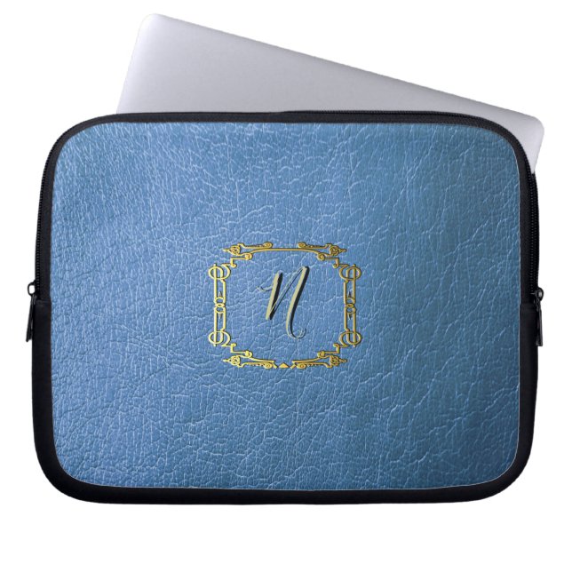Capa Para Notebook Neoprene Impresso Personalizado com Efeito Azul de (Frente)