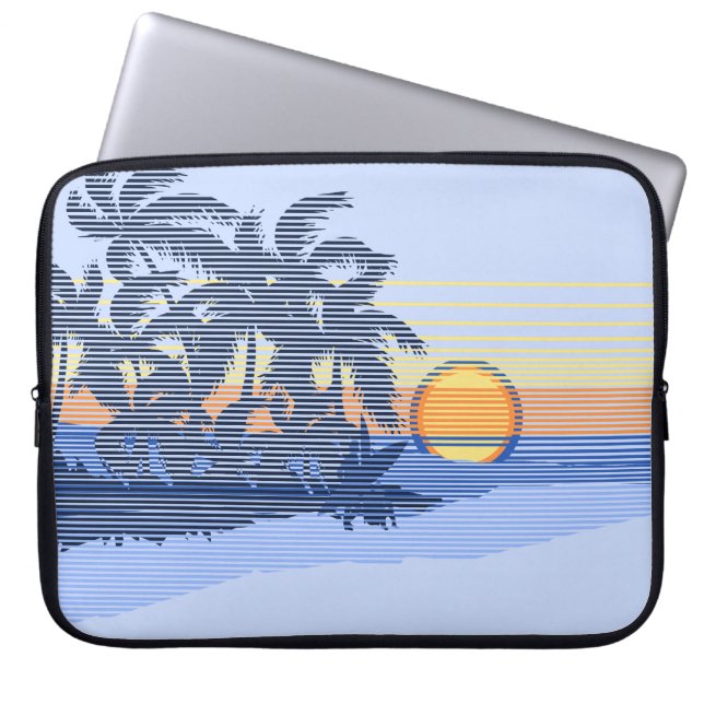 Capa Para Notebook Neoprene Neoprene Neoprene Big Sunset Havaiano (Frente)