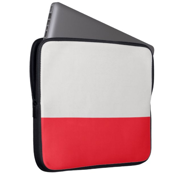 Capa Para Notebook Neoprene prateado e escarlate (Frente Esquerda)