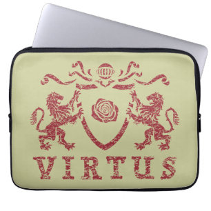 Capa Para Notebook Neopreno cor-de-rosa heráldico a bolsa de laptop
