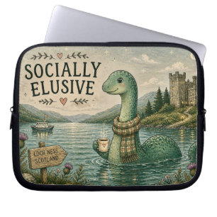 Capa Para Notebook Nessie Esquiva Socialmente Críptido Aconchegante L