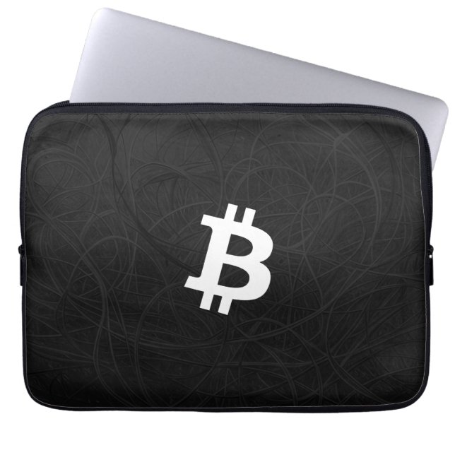 Capa Para Notebook Neurônio Bitcoin Preto (Frente)