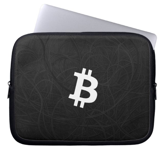 Capa Para Notebook Neurônio Bitcoin Preto (Frente)