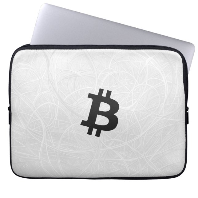 Capa Para Notebook Neurônio Branco Bitcoin (Frente)