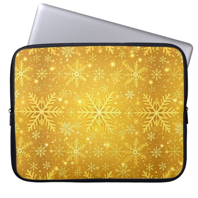 Capa Para Notebook Neve Dourada (Frente)