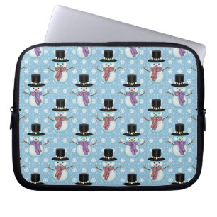 Capa Para Notebook Neves Bonitos no Padrão Azul Pálido