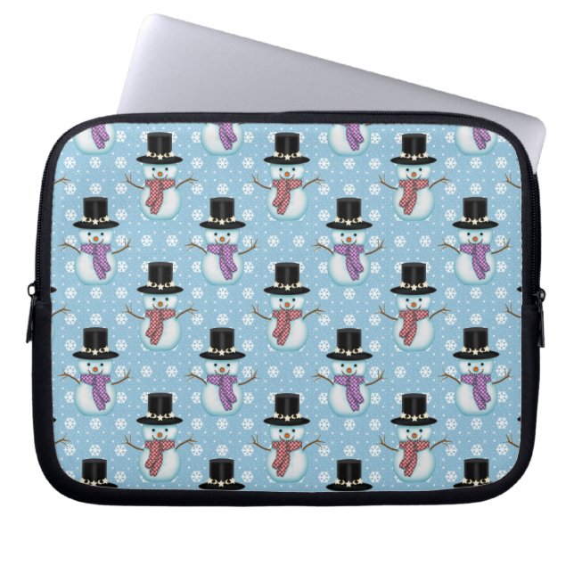 Capa Para Notebook Neves Bonitos no Padrão Azul Pálido (Frente)