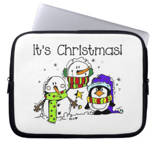 Capa Para Notebook Neves e Pinguins É Natal