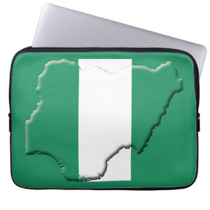 Capa Para Notebook NIGERIA Flag Map Patriótico Computer GREEN