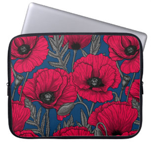 Capa Para Notebook Night poppy garden